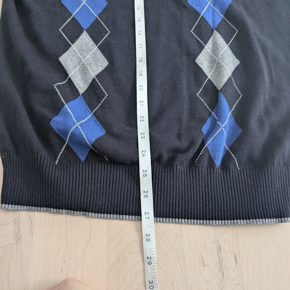🇬🇧PAUL SMITH Black, Gray and Blue Argyle Sweater - Picture 12 of 14